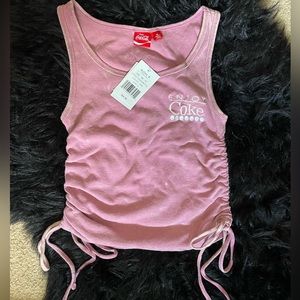 Light mauve, Coca Cola tank top, size small